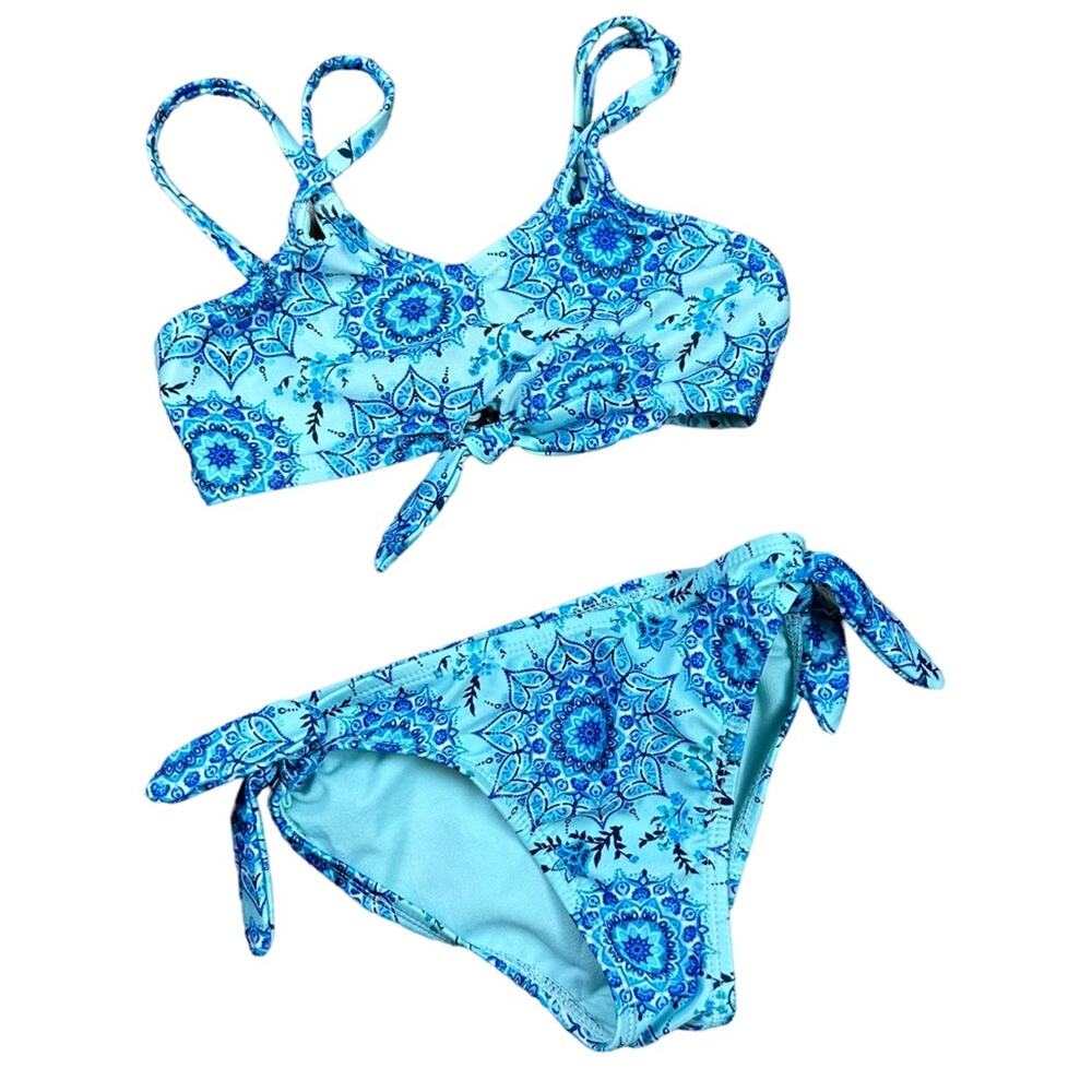 Blue Mandala Bikini Girls Size XS 4-5